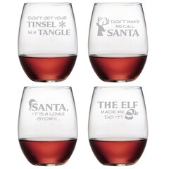 Funny Stemless Wine Glasses Set of 4 (15 oz)- Funny Novelty Wine Glassware  Gift for Women- Party, Ev…See more Funny Stemless Wine Glasses Set of 4 (15