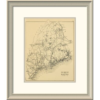 Railroad Map of Maine, 1894' Framed Print -  East Urban Home, EASN3972 39506938