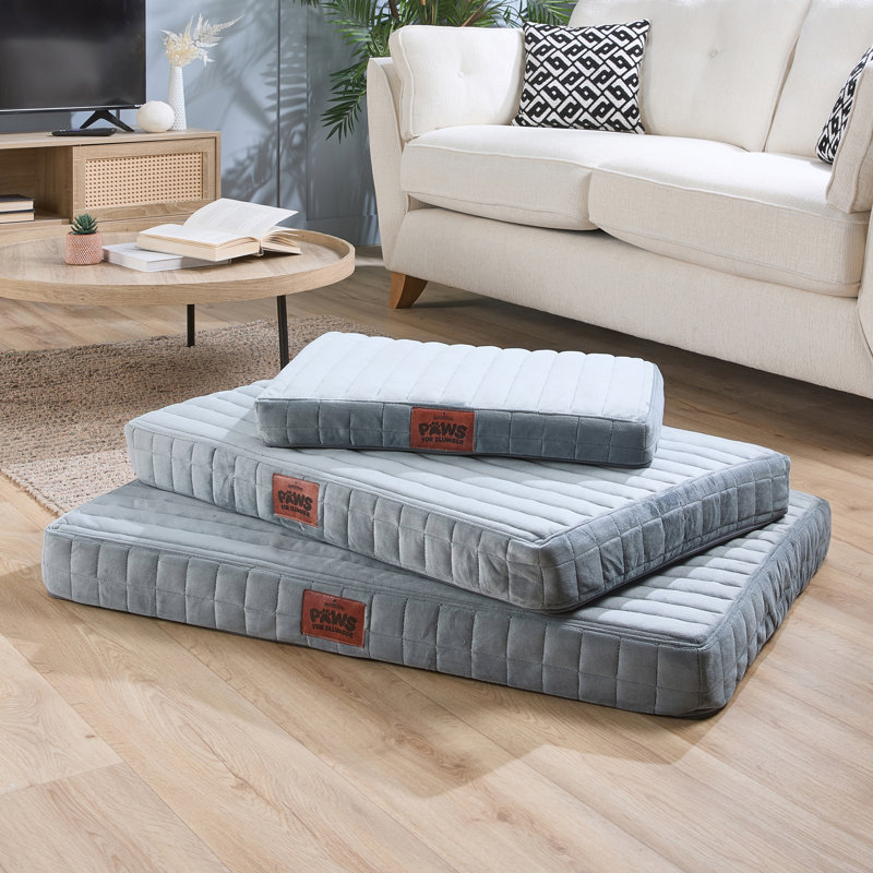 Slumberdown Orthopaedic Firm Support Crate Mattress Pet Bed, 100cm H x 70cm W x 9cm D, Grey