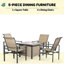 Ensemble de mobilier de patio extérieur, ensemble de mobilier de patio 5 pièces