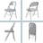 30'' Metal Folding Chair Steackable Foldable Back Chairs, Set Of 4-1407057859