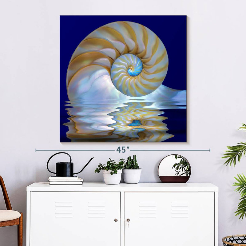 Nautilus sur l'eau, H 10 po x l 10 po