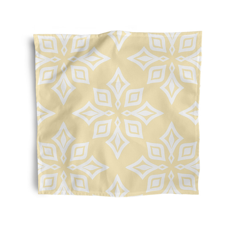 Cholena Polyester Floral Square Napkin, Yellow