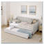 Lit de jour simple avec lit gigogne escamotable et charge USB