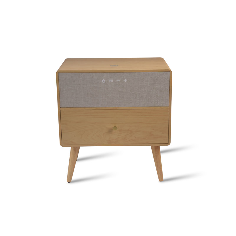 Lokken End Table with Built-In Outlets, Natural