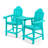 Tall Adirondack Chairs Set Of 2 With Removable Table,Poly Adirondack Chair Bar Stools With Cup Holder, 25.6", 300Lbs, Weather Resistant Lifeguard Chair For Balcony,Deck-1159572210