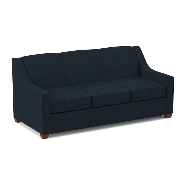 Phillips 76" Sofa Bed with Reversible Cushions, Antic Navy, BM Cherry, Hybrid