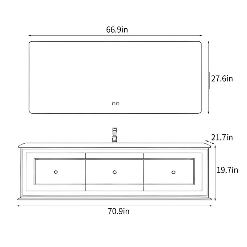 American style stylish bathroom Vanity, Black