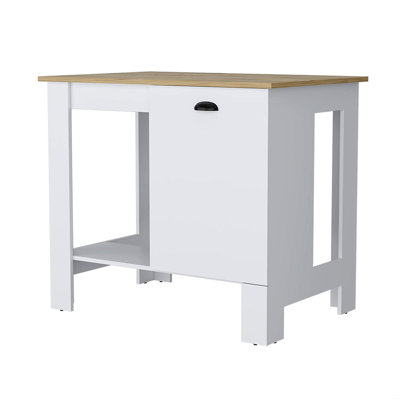 1-Door Kitchen Island With Open Shelf