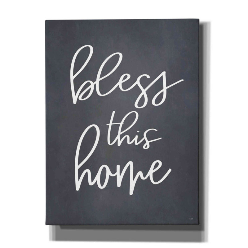 «Bless This Home» par Lux + Me, art mural sur toile, H 16 po x l 12 po x P 0,75 po