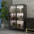 3-Tier Glass Door Display Case With LED Light