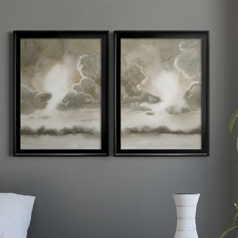 Sépia ciel I, reproduction encadrée de qualité supérieure - prête à être accrochée, H 24,5 po x l 18,5 po x P 1,25 po