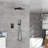 12" Wall-mounted Rain Shower System with Handheld Shower-61575449