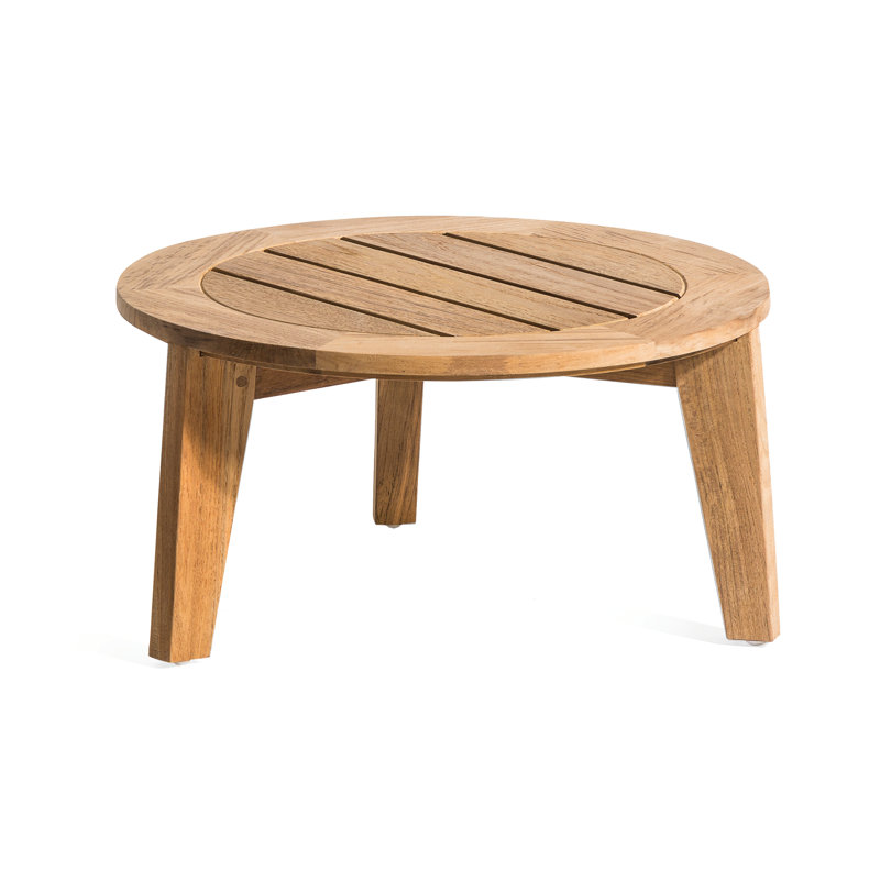 Attol Outdoor Round Teak Coffee Table, 20.56" W x 20.56" L x  10.25" H