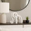 Figurine éléphant en résine - objets décoratifs, décor de cuisine et statue décorative pour le salon, le vestibule ou le bureau - sculpture animalière faite à la main, 12,75 po, blanc