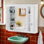 Armoire à pharmacie murale à miroir avec rangement réglable