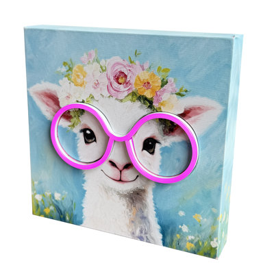 Cute Animal Neon Wall Art Canvas Kawaii Desk Decor & Cozy Room Decor Battery Operated LED Light Up Painting 6H Timer Aesthetic Night Light Picture for Bedroom Perfect Gift for Teen Girls Frameless Glowing Art 7.9"x7.9"x1.6"