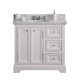 Derby 36" Carrara White Marble Countertop Bath Vanity with Faucet