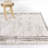 Willis Cream Striped Farmhouse Area Rug-55145230