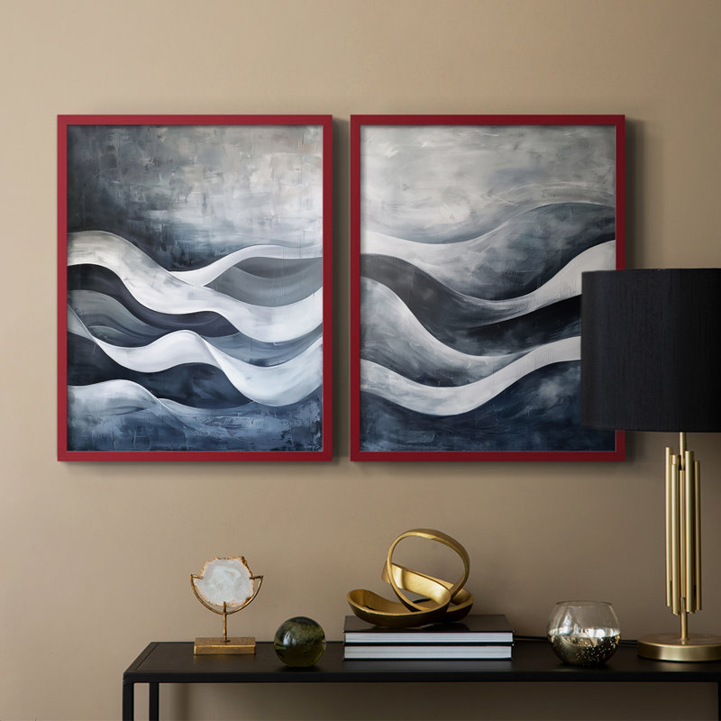 ABSTRACT Series CDLxxv - reproduction encadrée de qualité supérieure - prête à être accrochée - aucun clou requis - aucun clou requis