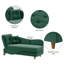 Chaise longue rembourrée en velours Acotas-1146422889