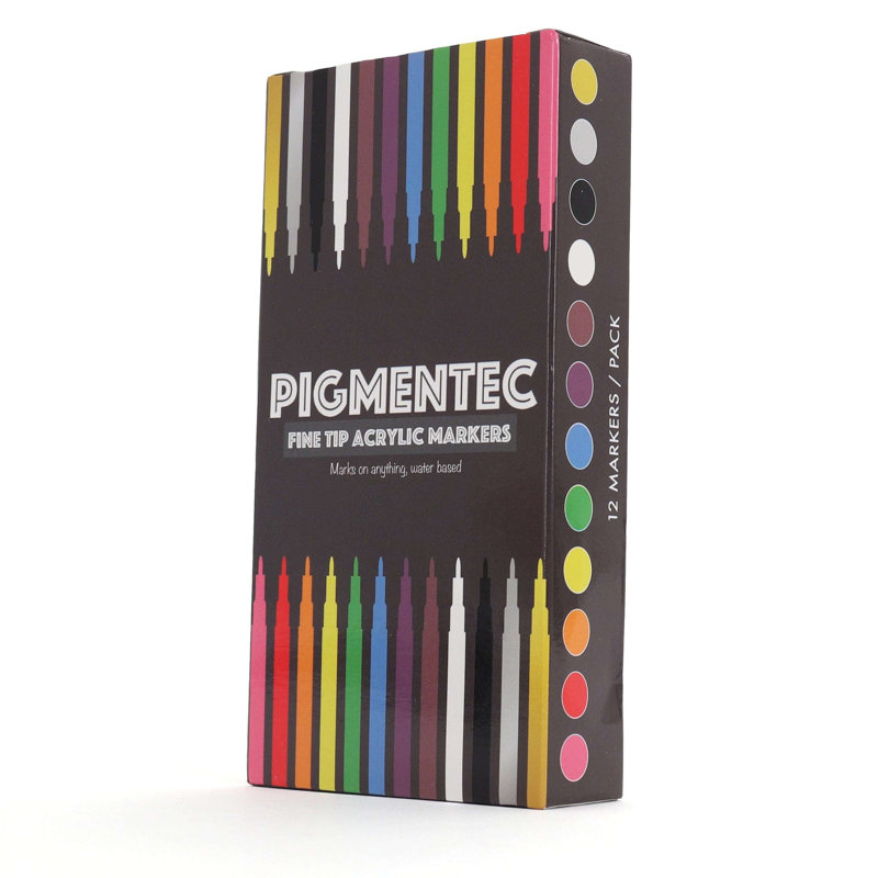 Trousse de peinture acrylique, H 12,50 po x l 9,50 po x P 1 po