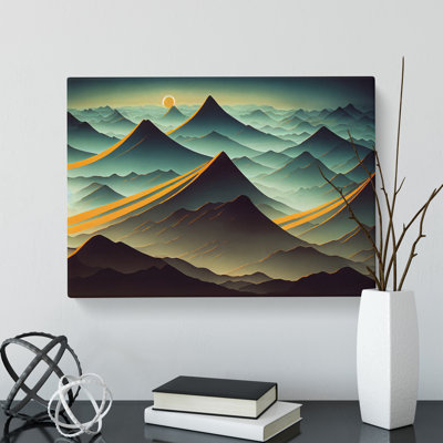 Endearing Mountain Sunrise - Wrapped Canvas