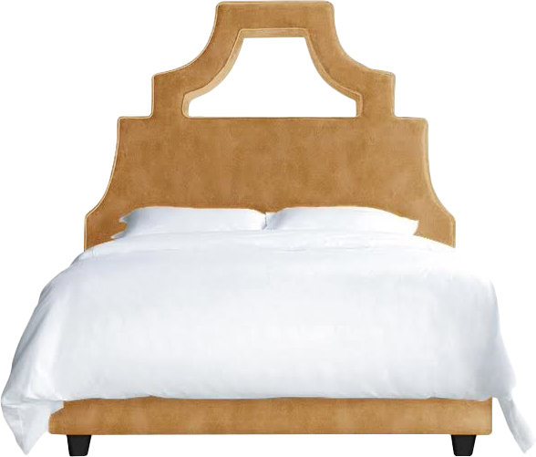 Natalie Upholstered Bed, Highlander Goldenrod, Full