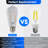 6.5 Watt ST18 LED Dimmable Light Bulb Selectable CCT Base