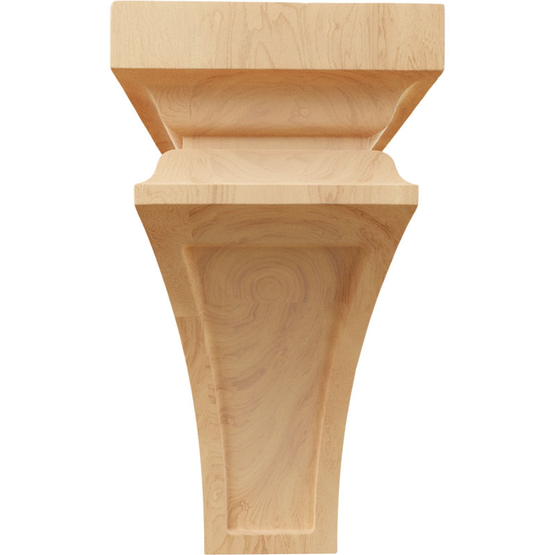 6"W x 6 3/4"D x 12"H Large Nevio Wood Corbel, Red Oak (4-Pack), Red Oak