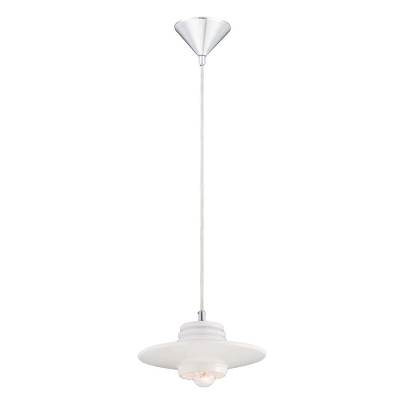 Luminaire suspendu géométrique simple à 1 lumière, Blanc