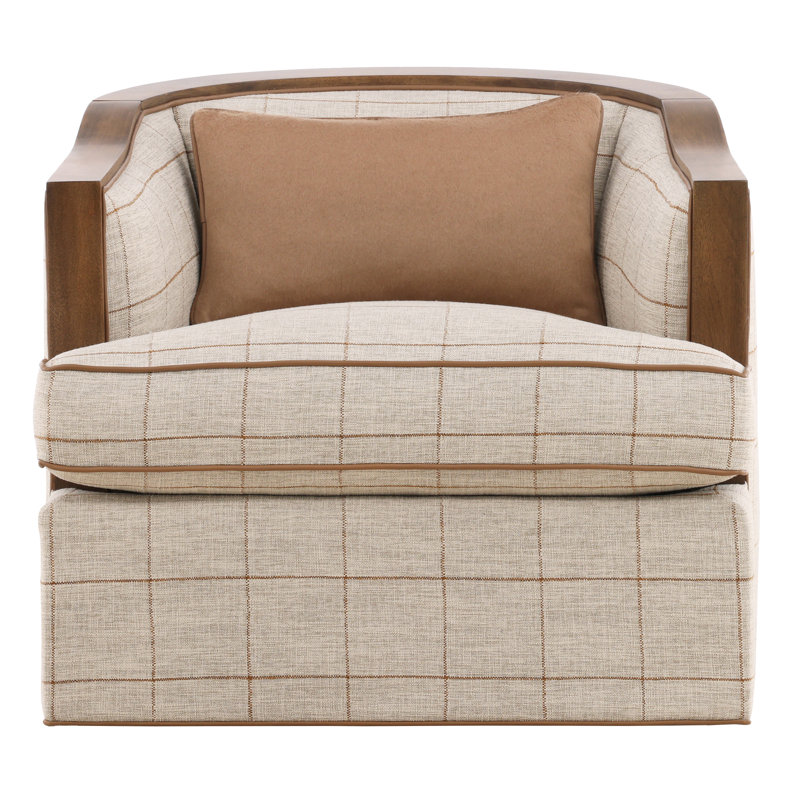 Burlingame Swivel Barrel Chair, Nadia Linen, Dove Gray