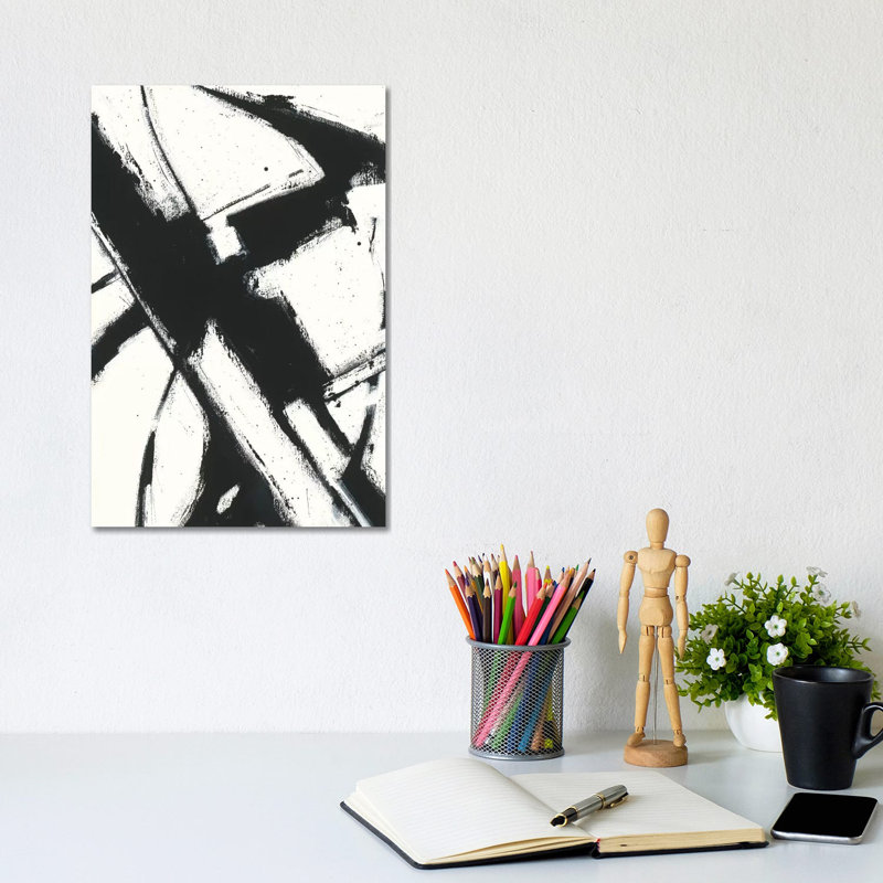 Expression Abstract I.A by Shirley Novak - Painting on Canvas, 20.32 cm H x 30.48 cm W, Wrapped Canvas