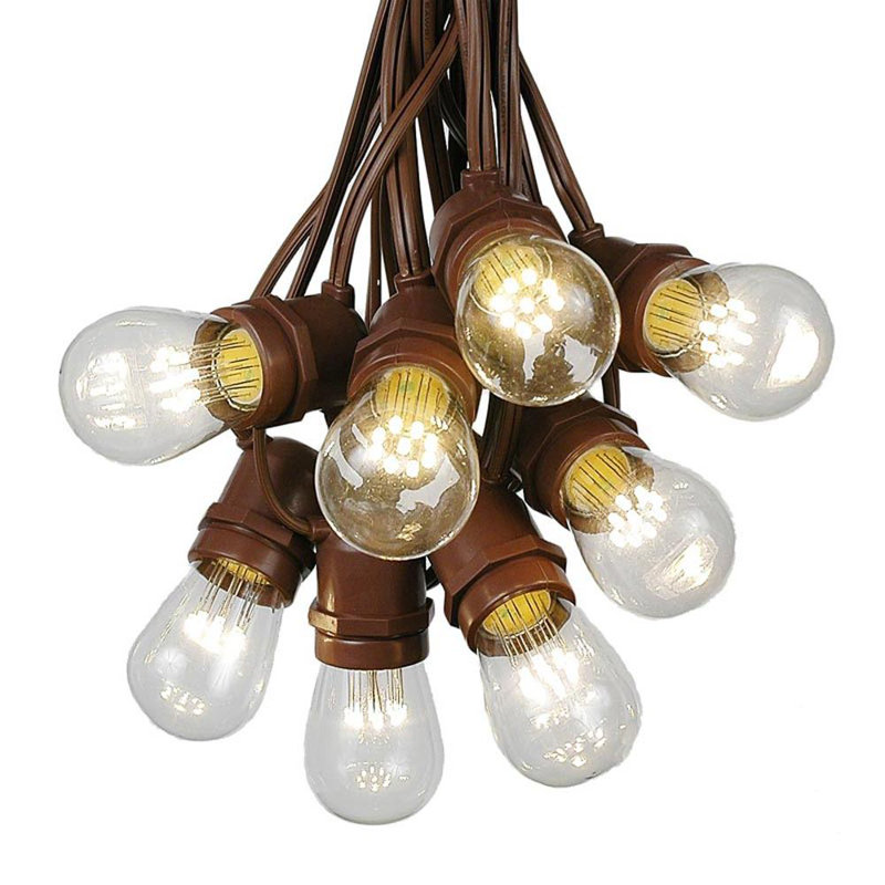 Torney Outdoor 165 - Bulb 12'' Plug-in String Light, Brown