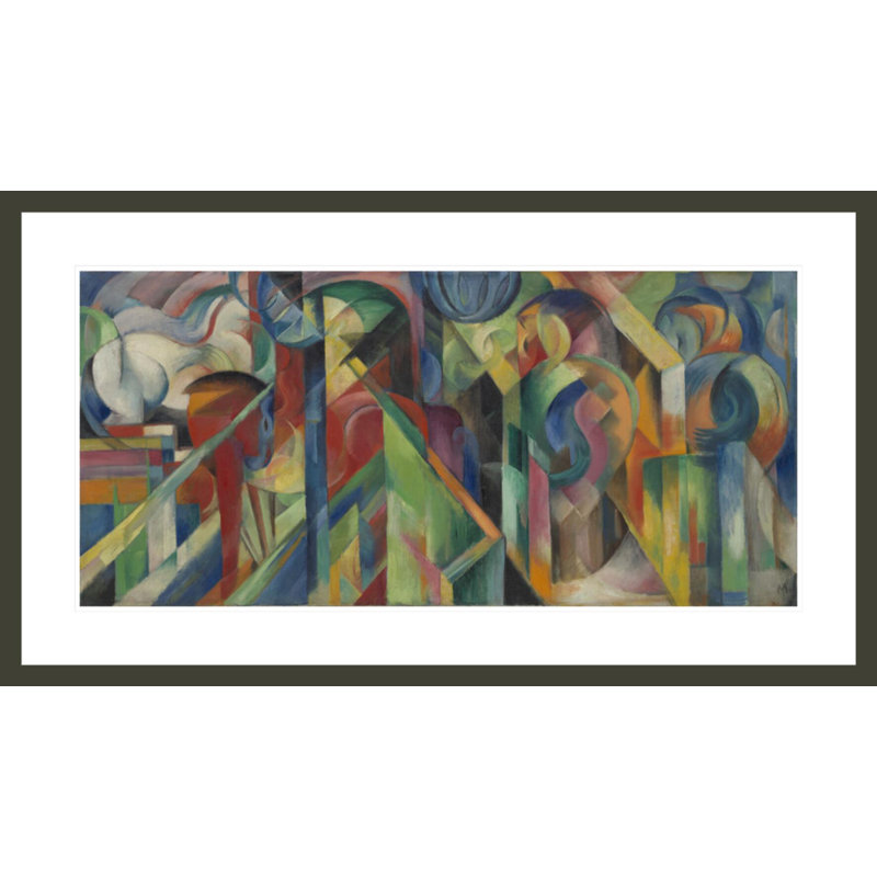 «Stables (Stallungen)» par Franz Marc, impression giclée encadrée, H 23,4 po x l 41,5 po