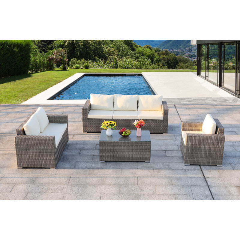 Antin 6 - Person Patio Conversation Set with Cushions