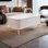 Multi-level solid wood coffee table