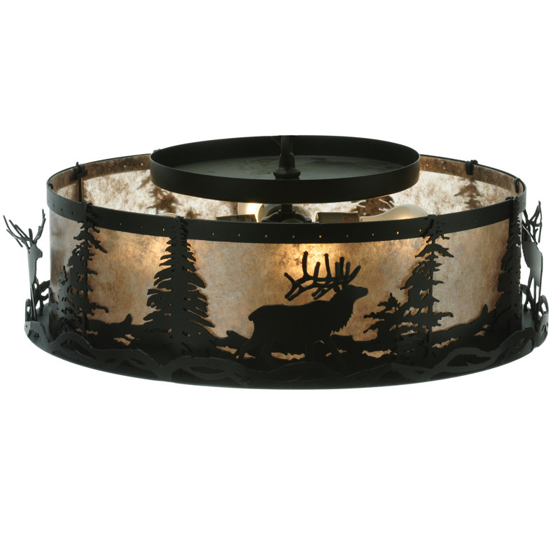 Rustic Lodge 4 - Light Flush Mount