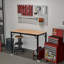 Établi robuste et réglable de 48 po pour le garage (sans les chaises de bureau)