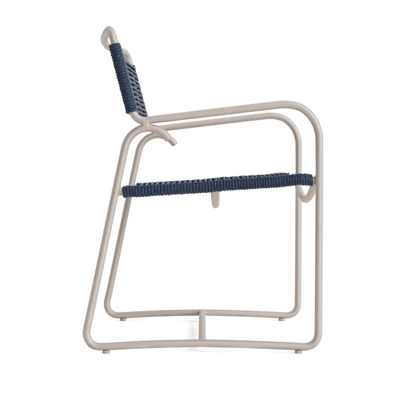 Walter Lamb Outdoor Lounge Chair, Dove Smooth/Marine