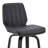 Alzahraa Modern Swivel Counter or Bar Height Armless Bar Stool with Footrest in Faux Leather, Wood-489594379-489594380-489594381