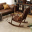 Chaise berçante en bois massif Home Casual