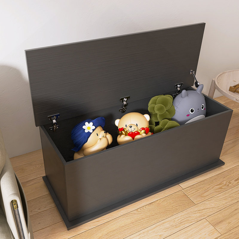 Coffre de rangement coffre, boîte en bois à plateau relevable pour jouets