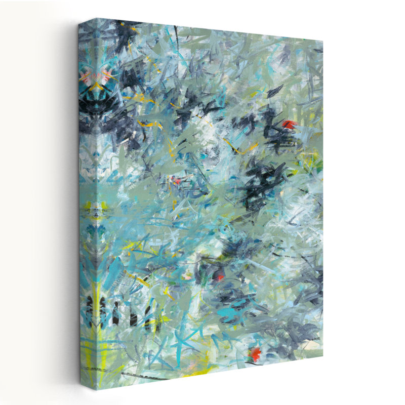 Winter Window - Abstracts Art contemporain, H 60 po x l 40 po