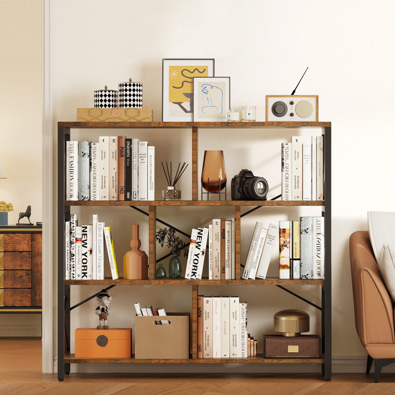 Andaiye 119cm H x 120cm W Metal Etagere Bookcase