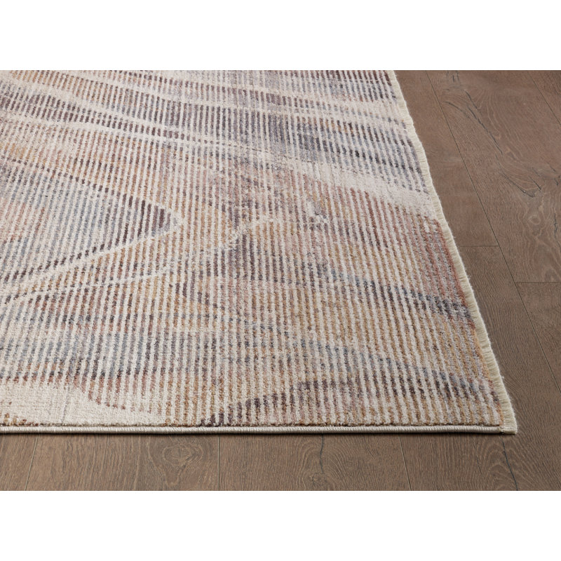 Tapis performance tissé à la machine en marbre Adele - rosé / gris - 9 pi 3 po x 13 pi, 9 pi 3 po x 13 pi