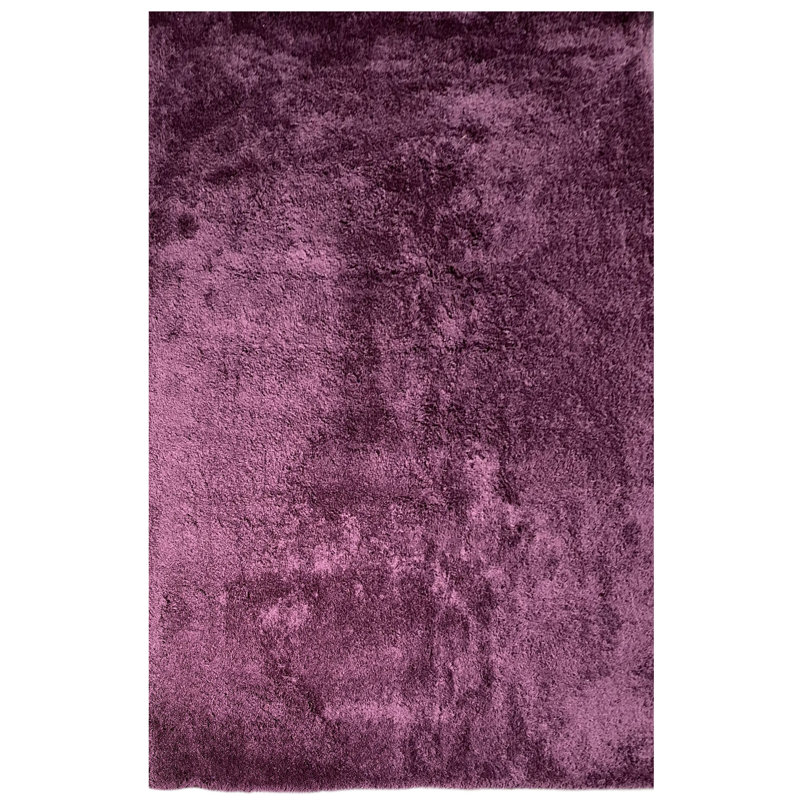 Tapis à poil long mauve