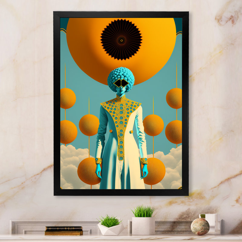 Déesse de l'oracle efflorescence II - reproduction sur toile, Impression noire sur toile encadrée, H 20 po x l 12 po x P 1 po