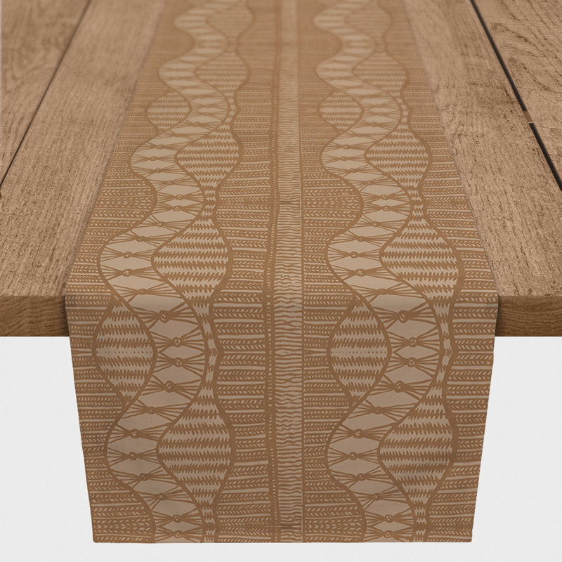 Chemin de table rectangulaire, 72 po x 16 po, Brun