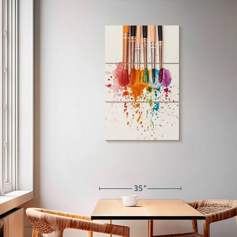 Senne Rainbow Brushes, 57" H x 36" W